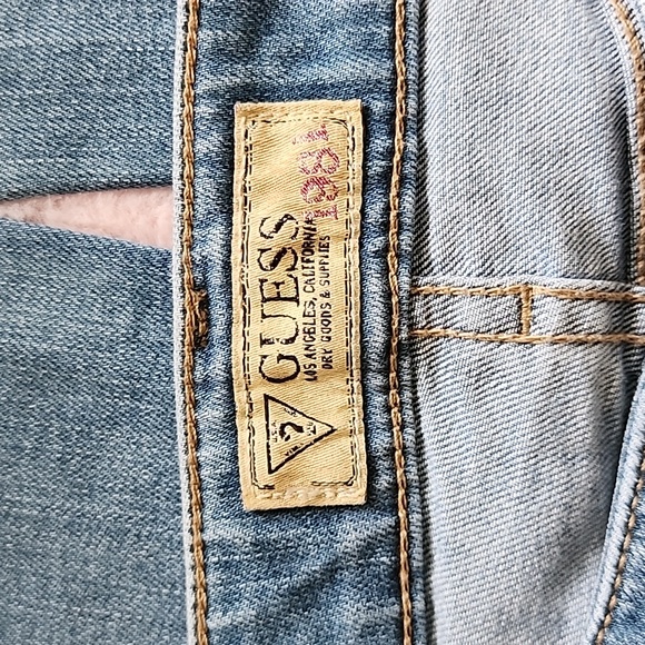 Guess Bootcut Distressed Jeans, Light Blue, Size 29 - Picture 6 of 13